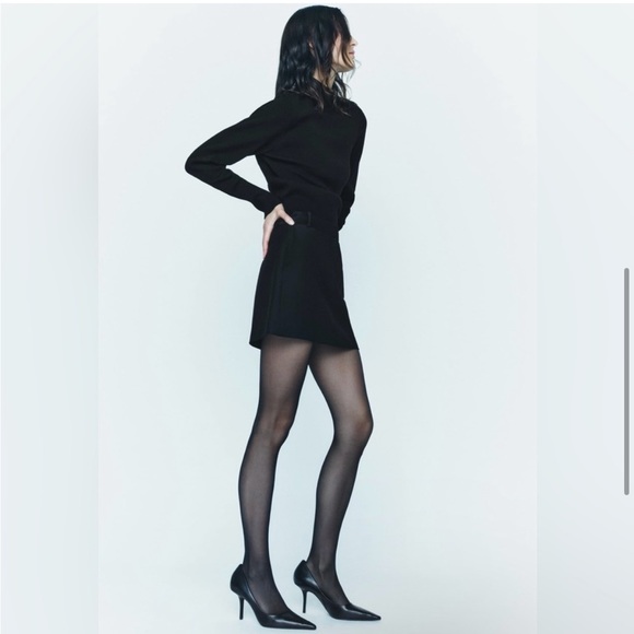 ZARA WOOL BLEND MINI SKIRT ZW COLLECTION XS BLACK 9479/301 MENSWEAR FALL WINTER - Picture 5 of 16